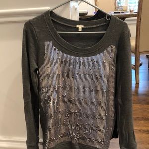 Gray sequin sweatshirt